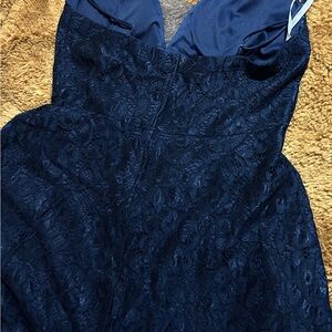 Elegant Navy Lace Dress